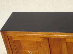 Pamono Vintage Oak and Veneer Sideboard with Gold Handles, 1950s Clearance