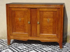 Pamono Vintage Oak and Veneer Sideboard with Gold Handles, 1950s Clearance