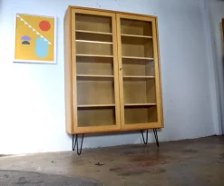 Pamono Vintage Oak Display Cabinet from Bornhold, 1960s Outlet