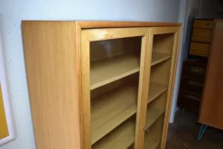 Pamono Vintage Oak Display Cabinet from Bornhold, 1960s Outlet