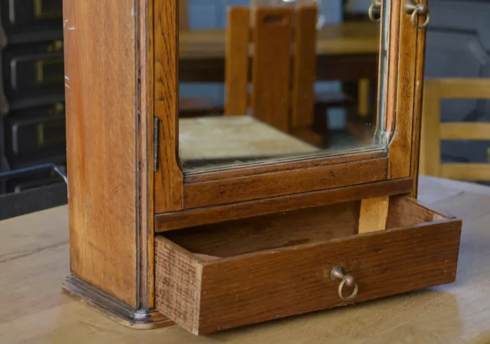 Pamono Vintage Oak Medicine Cabinet, 1950s New