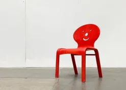 Pamono Vintage Postmodern Wooden Children Clown Face Chair, 1990s Hot