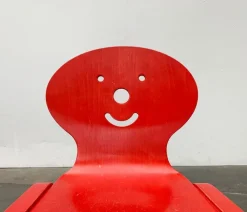 Pamono Vintage Postmodern Wooden Children Clown Face Chair, 1990s Hot