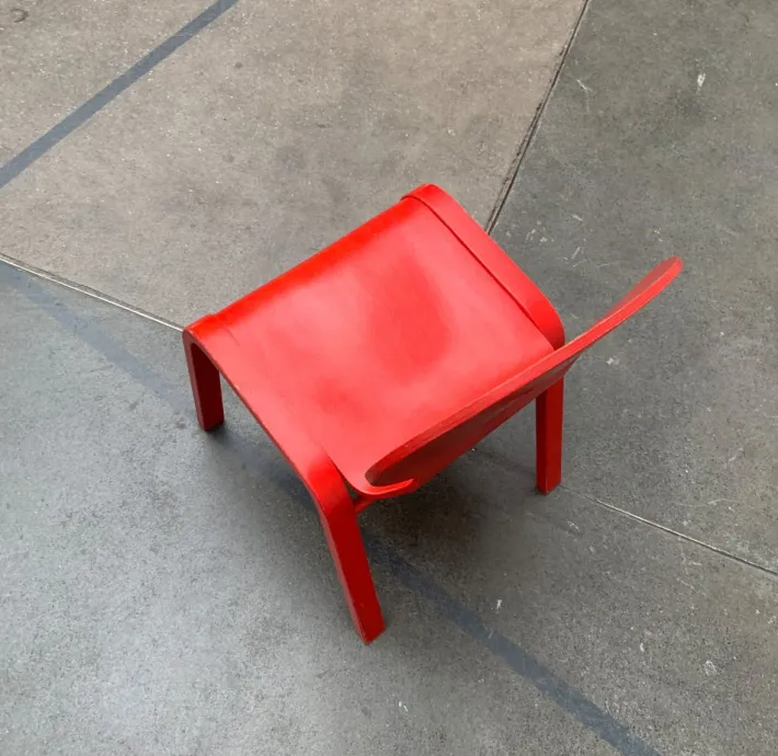 Pamono Vintage Postmodern Wooden Children Clown Face Chair, 1990s Hot