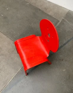 Pamono Vintage Postmodern Wooden Children Clown Face Chair, 1990s Hot