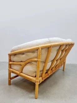 Pamono Vintage Rattan Bamboo Lounge Sofa, 1970s New