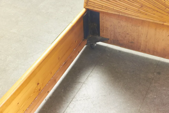 Pamono Vintage Rattan Bed by Gabriella Crespi, 1970s Sale