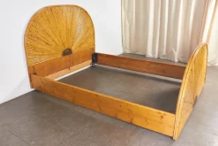 Pamono Vintage Rattan Bed by Gabriella Crespi, 1970s Sale