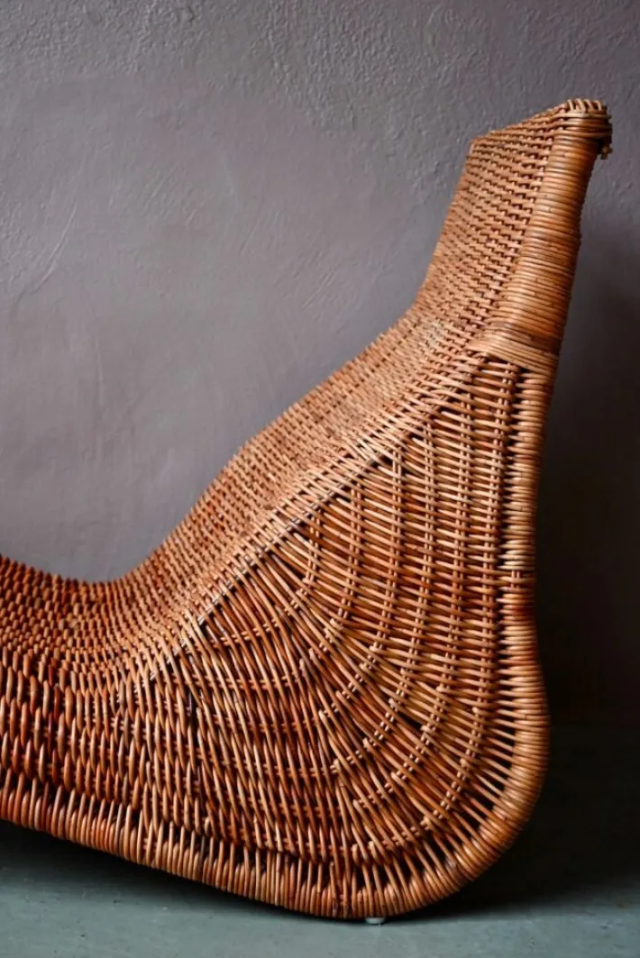 Pamono Vintage Rattan Chaise Lounge by Carl Öjerstam for Ikea Clearance