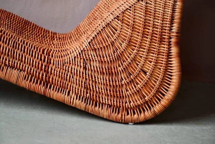 Pamono Vintage Rattan Chaise Lounge by Carl Öjerstam for Ikea Clearance