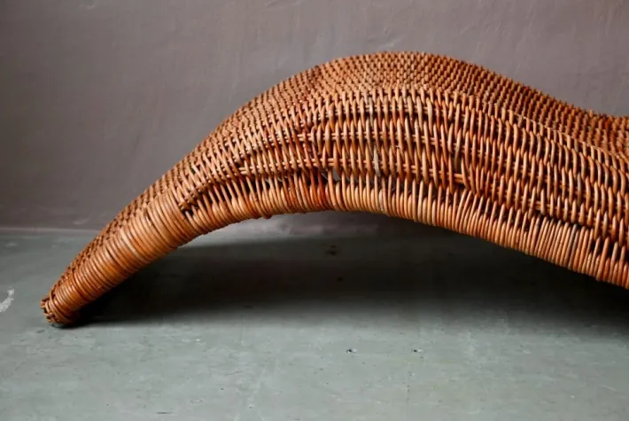 Pamono Vintage Rattan Chaise Lounge by Carl Öjerstam for Ikea Clearance