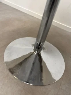 Pamono Vintage Round Chrome and Glass Table Hot