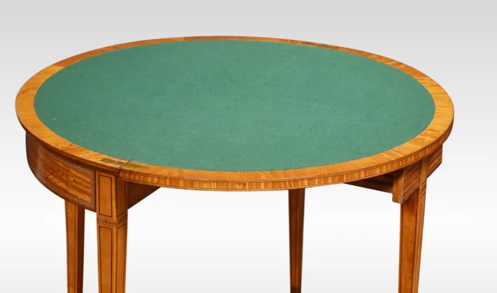 Pamono Vintage Satinwood Card Table Discount