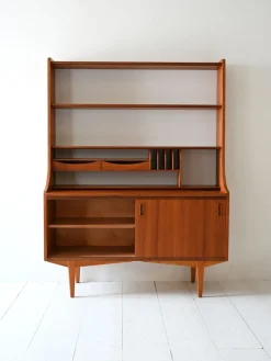 Pamono Vintage Scandinavian Bookcase with Sideboard, 1950s Sale