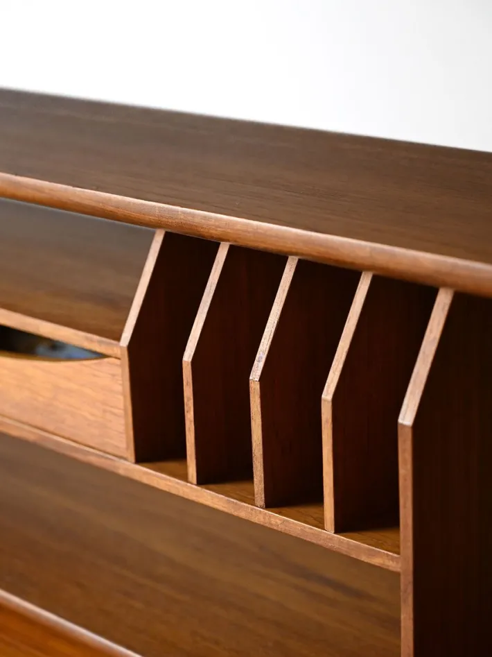 Pamono Vintage Scandinavian Bookcase with Sideboard, 1950s Sale