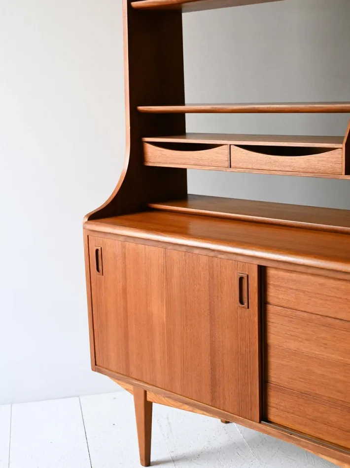 Pamono Vintage Scandinavian Bookcase with Sideboard, 1950s Sale