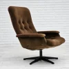 Pamono Vintage Scandinavian Swivel Chair in Velour, 1960s Best