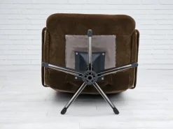 Pamono Vintage Scandinavian Swivel Chair in Velour, 1960s Best