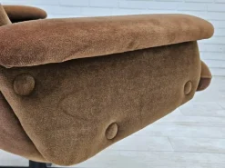 Pamono Vintage Scandinavian Swivel Chair in Velour, 1960s Best