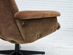 Pamono Vintage Scandinavian Swivel Chair in Velour, 1960s Best