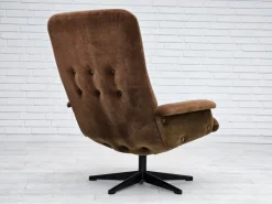 Pamono Vintage Scandinavian Swivel Chair in Velour, 1960s Best