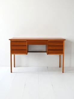 Pamono Vintage Scandinavian Teak Desk with Drawers, 1960s Discount