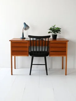 Pamono Vintage Scandinavian Teak Desk with Drawers, 1960s Discount