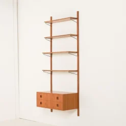 Pamono Vintage Scandinavian Teak Wall Unit, 1970s Discount