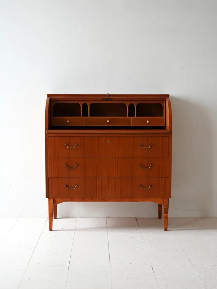 Pamono Vintage Secretaire with Roller Closure from Bröderna Gustafssons, 1950s Discount