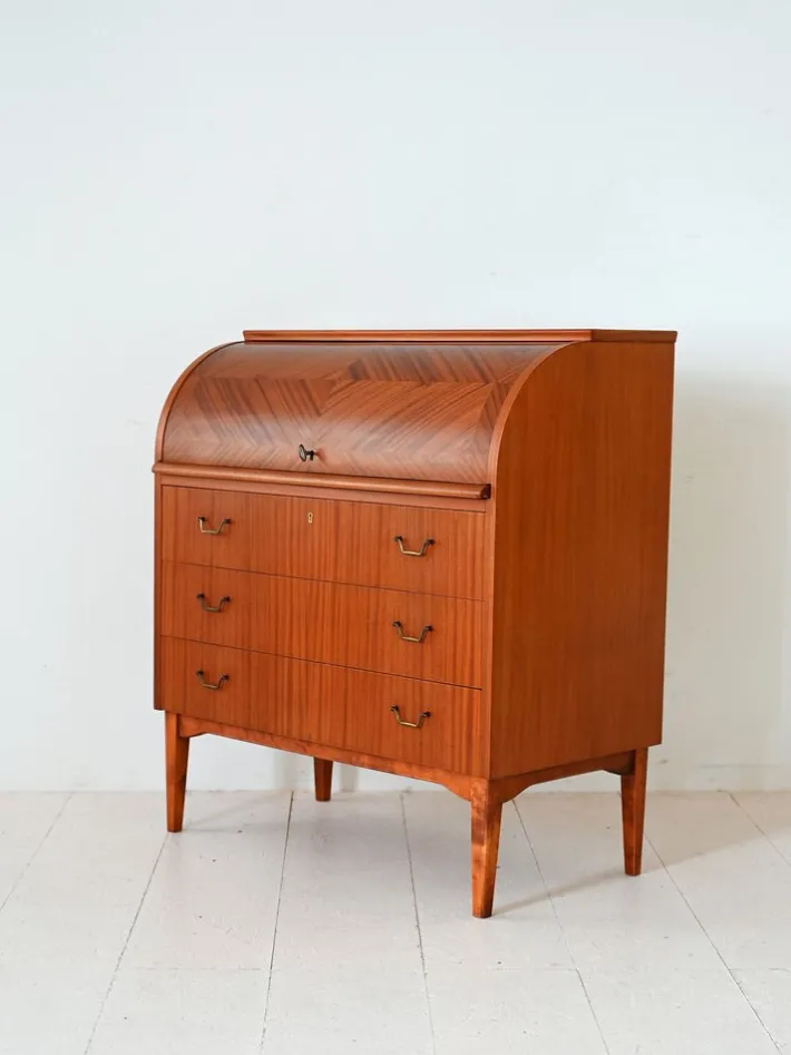 Pamono Vintage Secretaire with Roller Closure from Bröderna Gustafssons, 1950s Discount