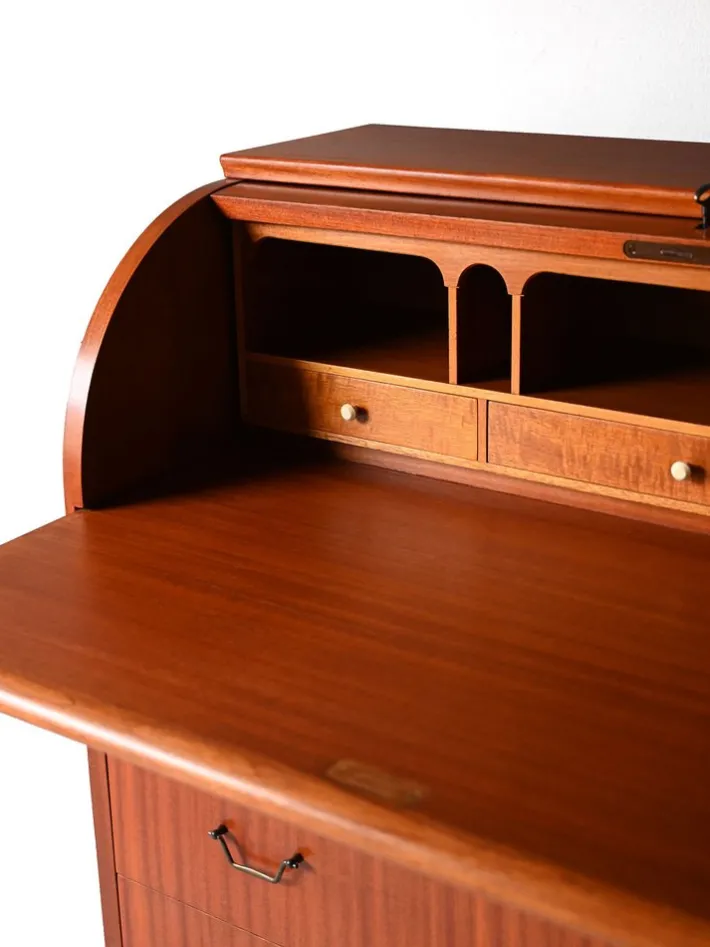 Pamono Vintage Secretaire with Roller Closure from Bröderna Gustafssons, 1950s Discount