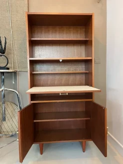 Pamono Vintage Secretary Cabinet in Wood New