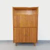 Pamono Vintage Secretary in Rattan and Light Wood by Adrien Audoux & Frida Minet, 1960s Sale