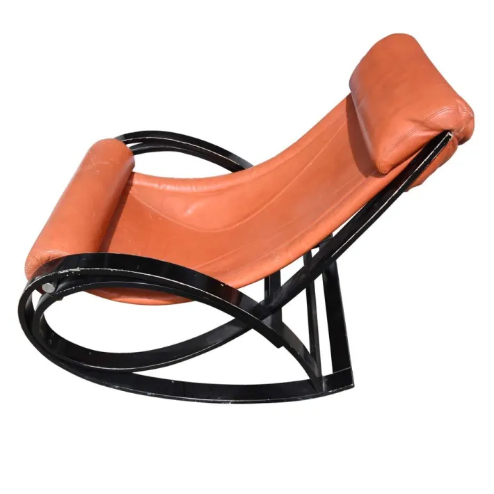 Pamono Vintage Sgarsul Rocking Chair by Gae Aulenti for Poltronova New