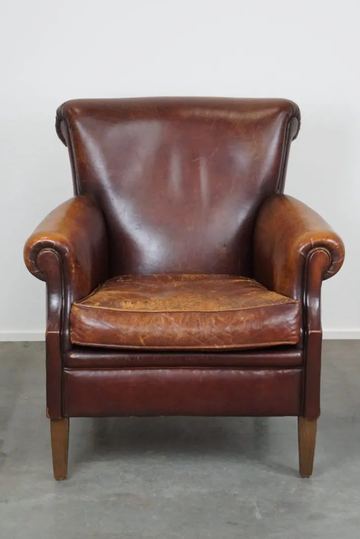 Pamono Vintage Sheep Leather Armchair Hot