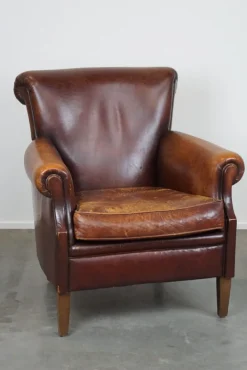 Pamono Vintage Sheep Leather Armchair Hot