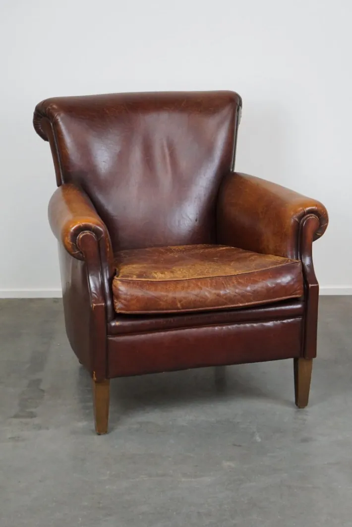Pamono Vintage Sheep Leather Armchair Hot
