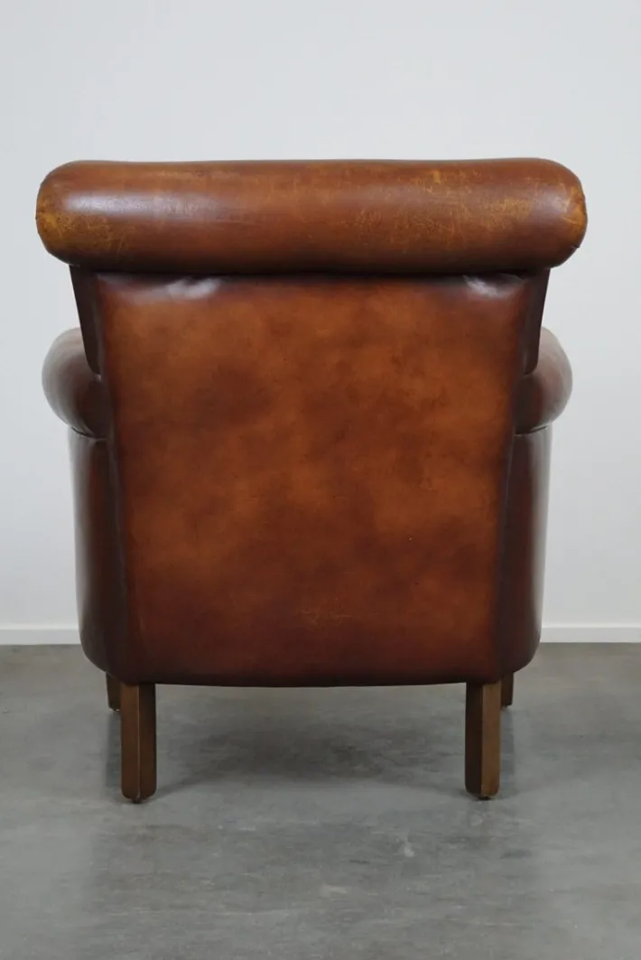 Pamono Vintage Sheep Leather Armchair Hot