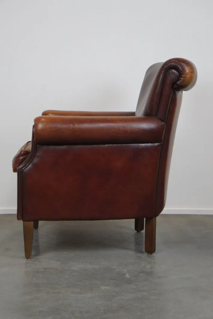 Pamono Vintage Sheep Leather Armchair Hot