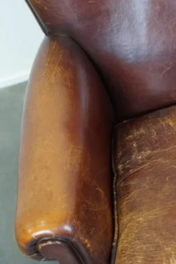 Pamono Vintage Sheep Leather Armchair Hot