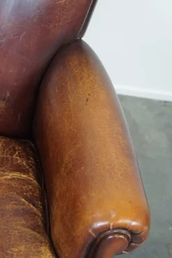 Pamono Vintage Sheep Leather Armchair Hot