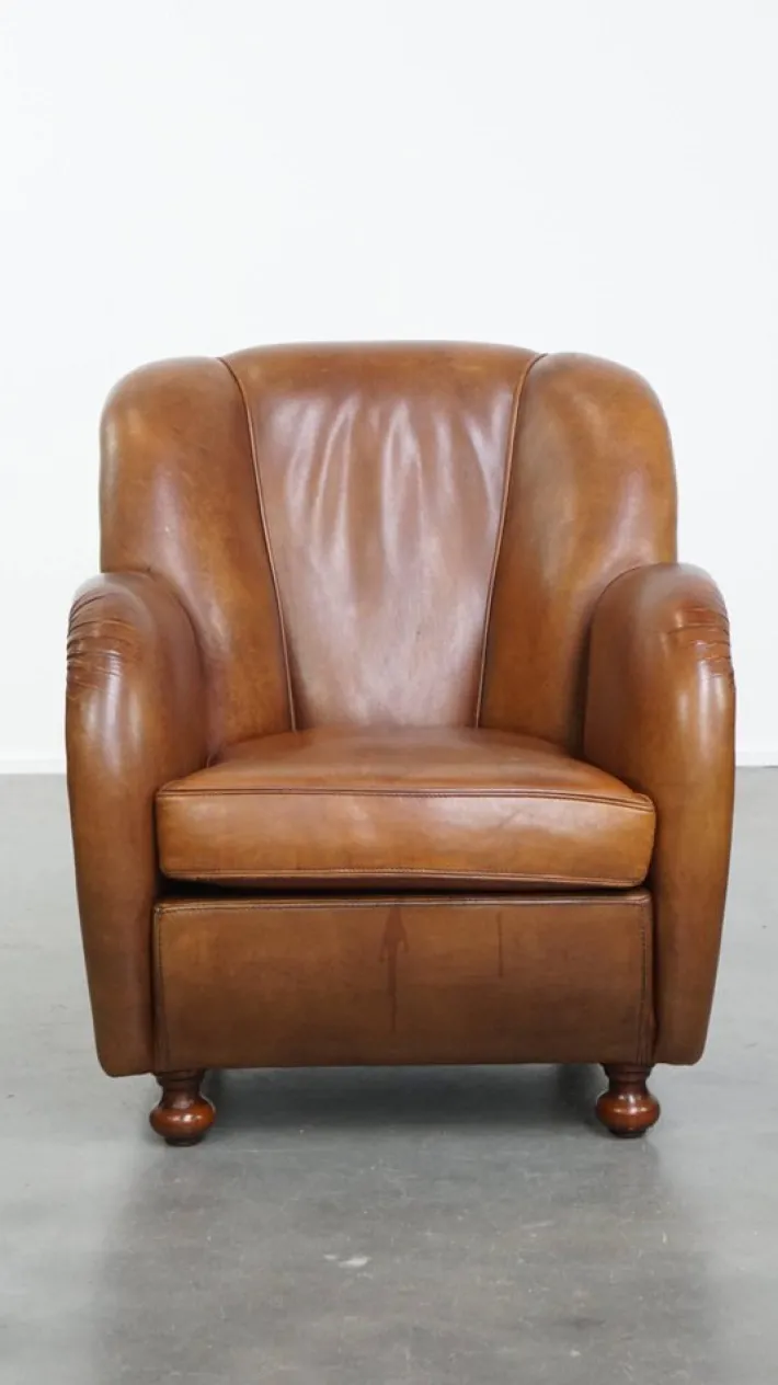 Pamono Vintage Sheepskin Lounge Chair Hot