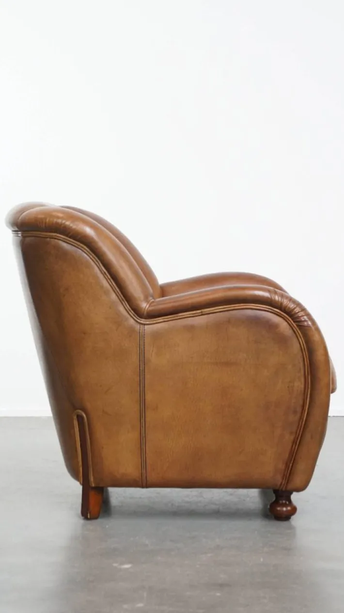 Pamono Vintage Sheepskin Lounge Chair Hot