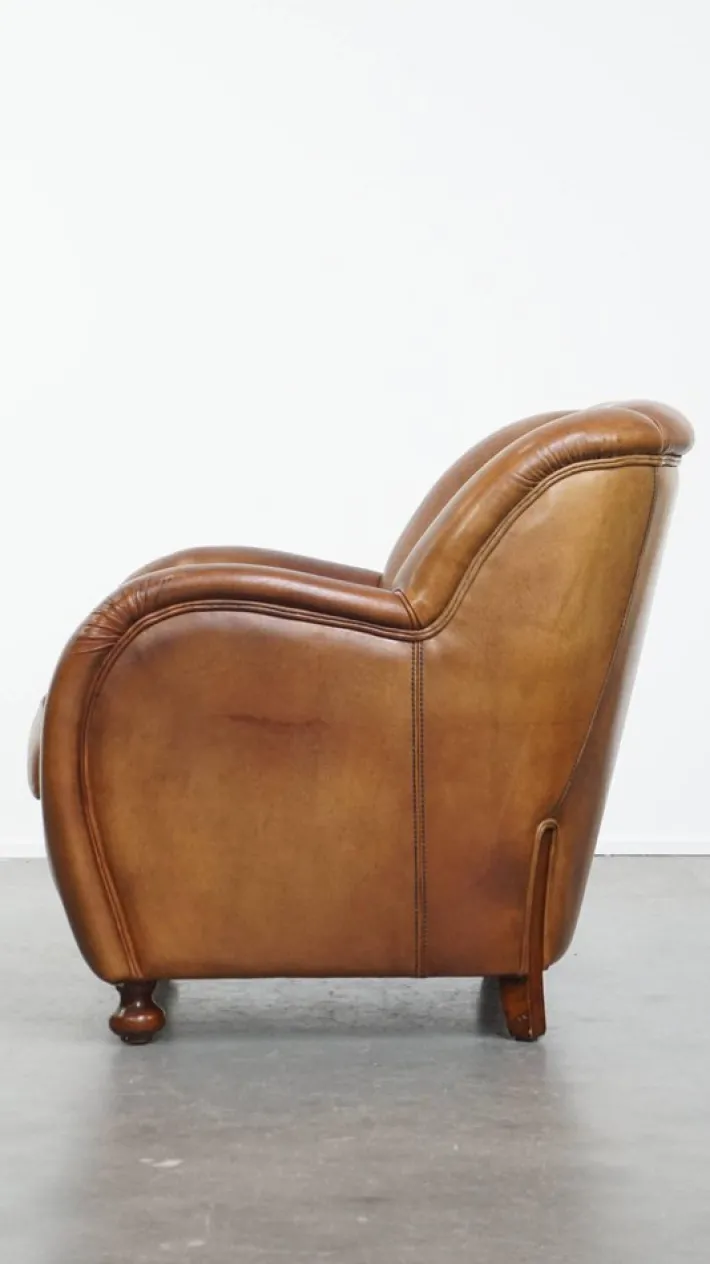 Pamono Vintage Sheepskin Lounge Chair Hot