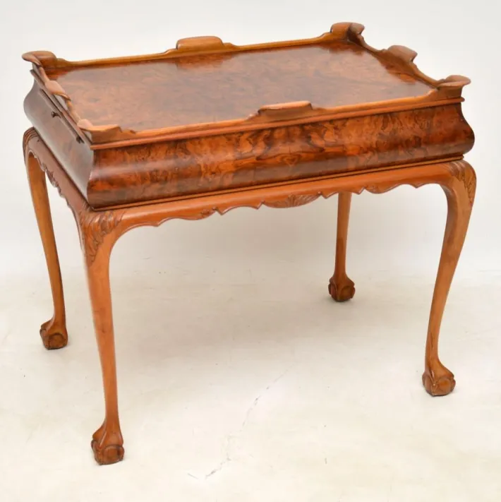 Pamono Vintage Side Table in Burr Walnut, 1920s Best