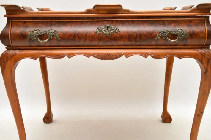 Pamono Vintage Side Table in Burr Walnut, 1920s Best