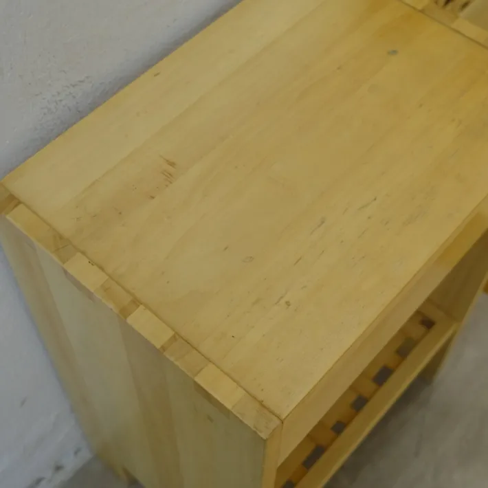 Pamono Vintage Single Bed with Nightstand Ottenby from Ikea, 1980s, Set of 2