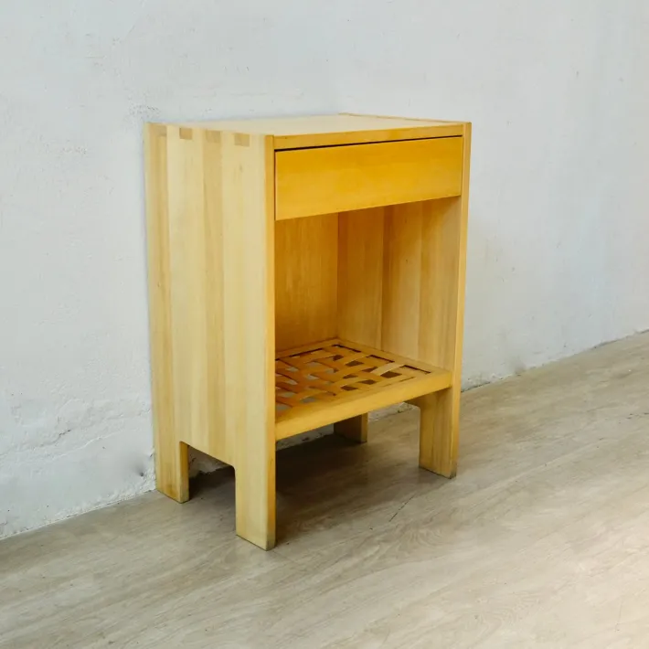 Pamono Vintage Single Bed with Nightstand Ottenby from Ikea, 1980s, Set of 2