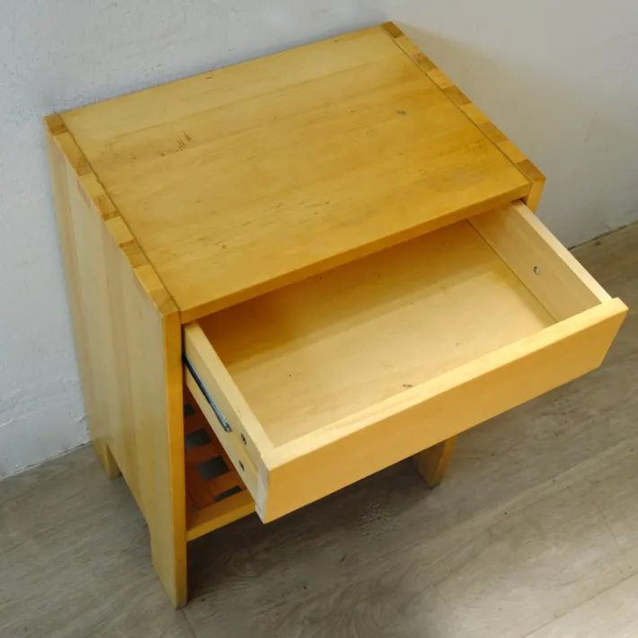 Pamono Vintage Single Bed with Nightstand Ottenby from Ikea, 1980s, Set of 2