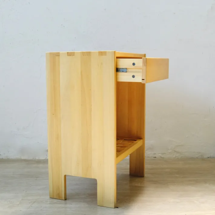 Pamono Vintage Single Bed with Nightstand Ottenby from Ikea, 1980s, Set of 2